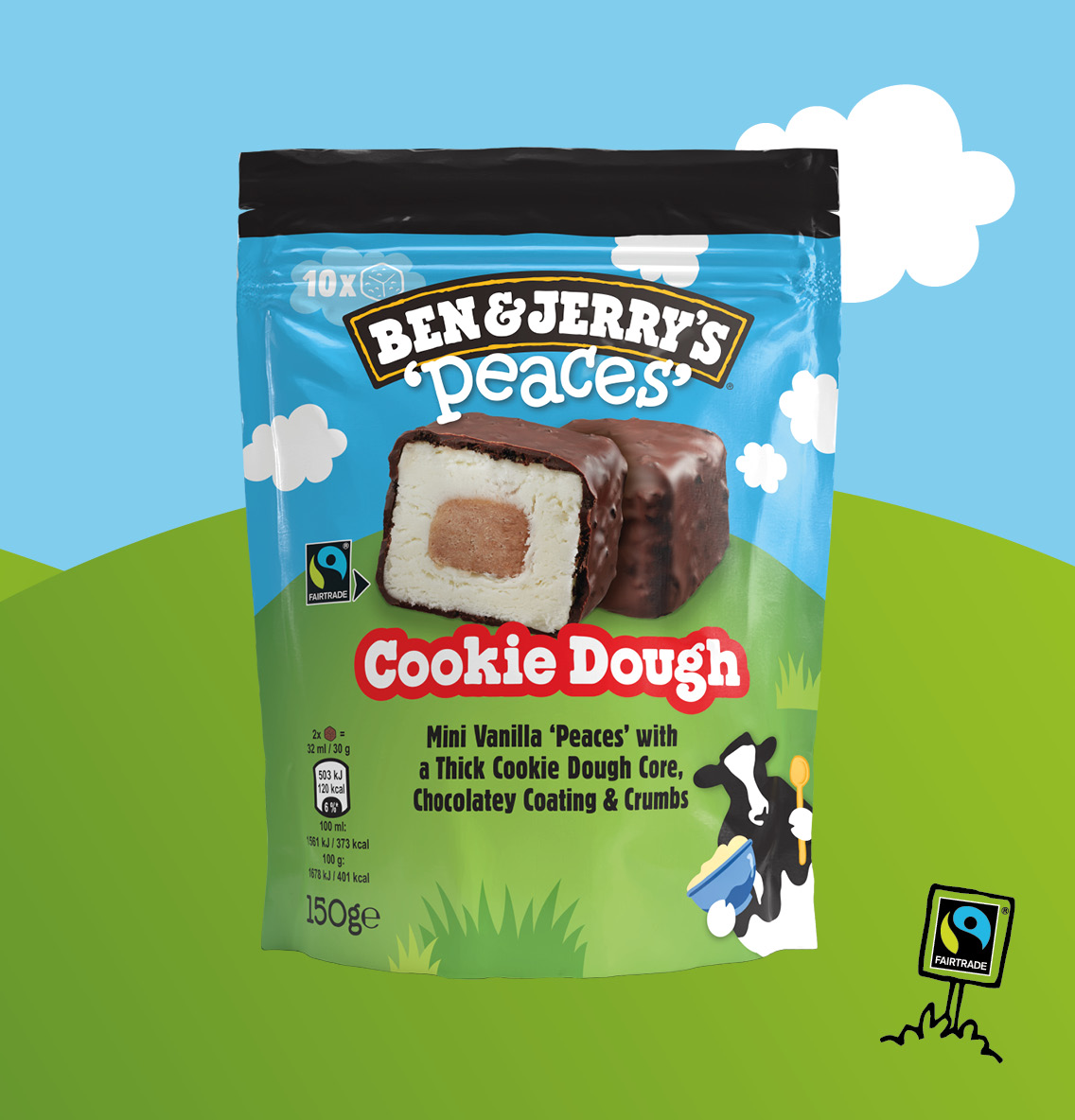 Ben & Jerry´s Cookie Dough Peaces 10 kpl